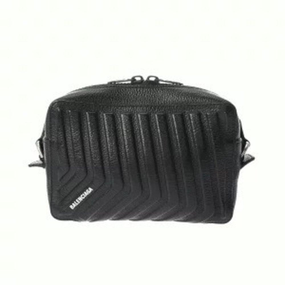 Balenciaga Car Camera Bag Black Leather Shoulder